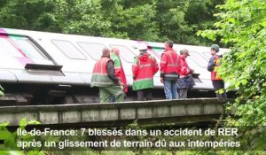 Intempéries: 7 blessés légers dans un accident de RER