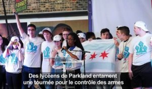 Des lycéens de Parkland en tournée contre les armes à feu
