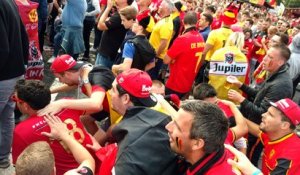 La fête à la Fan Zone de Mouscron au Canonnier  lors de Belgique - Panama Coupe du Monde 2018