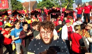 La fête à la Fan Zone de Mouscron au Canonnier  lors de Belgique - Panama Coupe du Monde 2018