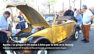 Bastia : Le Projet 2CV mené à bien par le Rotary et le CFA de Haute-Corse
