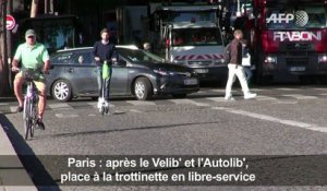 Location de trottinettes électriques en libre-service à Paris