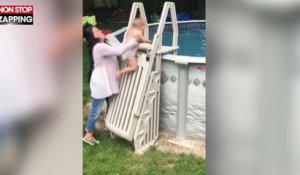 En installant une échelle de sécurité à sa piscine, ce père de famille pensait bien faire... (vidéo)
