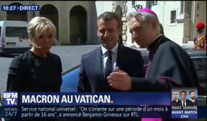 Emmanuel Macron est arrivé au Vatican