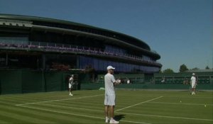 Wimbledon - Federer, Nadal, Murray et Djokovic à l'entraînement sur gazon