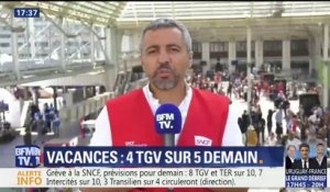 Départs en vacances : 4 TGV sur 5 prévus demain