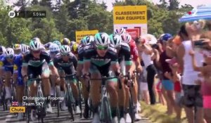 Tour de France 2018 : la chute de Christopher Froome qui lui fait perdre 50 secondes