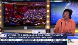 A Versailles, Emmanuel Macron a parlé d'un "ralentissement de la hausse continue" des dépenses publiques - 10/07