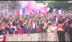 France - Belgique : La Marseillaise frisson de la fan zone à Paris