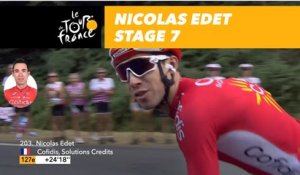 Nicolas Edet roule devant / rides in front - Étape 7 / Stage 7 - Tour de France 2018