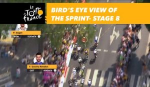 Vue aérienne sur le sprint / Bird's eye view of the sprint - Étape 8 / Stage 8 - Tour de France 2018