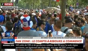 Spécial "Allez le Bleus" : Des dizaines de milliers de supporters sont déjà sur le Champs de Mars à Paris