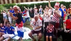 Les Croates lorrains célèbrent l'égalisation de leur équipe face à la France