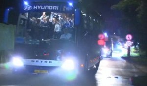 En coulisses - Le retour du bus des Bleus à Istra