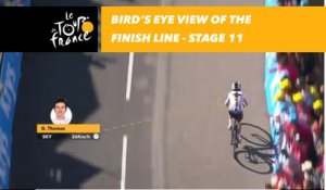 Vue aérienne sur la ligne d'arrivée / Bird's eye view of the finish line - Étape 11 / Stage 11 - Tour de France 2018