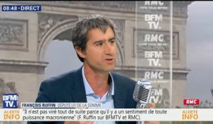 Fête à Macron: le gouvernement "est venu me dire que je montais des appels à la violence, quand il gardait à l'Elysée un violent", déclare François Ruffin