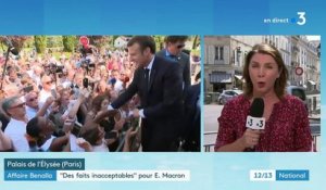 Affaire Benalla : "Des faits inacceptables" pour Emmanuel Macron