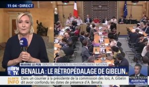 Rétropédalage de Gibelin: Marine Le Pen estime "qu'il existe des pressions qui sont effectuées sur la haute administration"