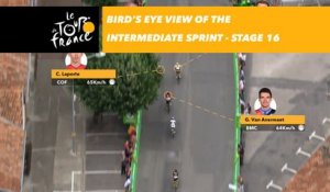 Vue aérienne sur le sprint intermédiaire / Bird's eye view of the intermediate sprint - Étape 16 / Stage 16 - Tour de France 2018