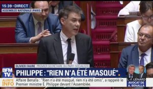 Affaire Benalla: "Le pouvoir sait, le pouvoir cache et le pouvoir ment..." La longue charge d'Olivier Faure (Nouvelle gauche) à l'Assemblée