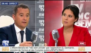 Affaire Benalla: Emmanuel Macron "le paye" médiatiquement aujourd'hui, estime Gérald Darmanin