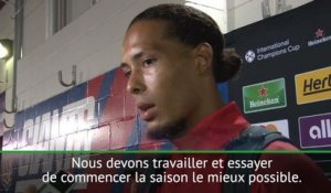 Liverpool - Van Dijk: "Commencer la saison le mieux possible"