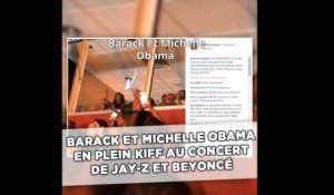 Barack et Michelle Obama en plein kiff au concert de Jay-Z et Beyoncé