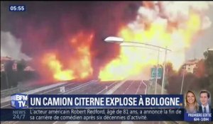 À Bologne, une énorme explosion d’un camion-citerne fait au moins un mort et 68 blessés