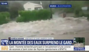Orages: "L'eau est montée très vite, jusqu'à la hauteur de nos fenêtres", témoigne une habitante du Gard