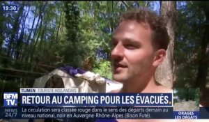 Orages: "l'eau est montée très rapidement, c'était très effrayant", raconte un campeur de Bagnols-sur-Cèze