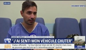 "J'ai senti mon véhicule chuter", un miraculé de la catastrophe de Gênes témoigne sur BFMTV