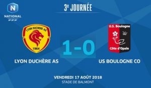 J3 : Lyon Duchère AS - US Boulogne CO (1-0), le résumé