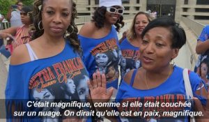 Les fans d'Aretha Franklin disent adieu à la "Reine de la Soul"