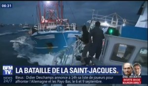 Des pêcheurs français et britanniques se livrent une bataille navale pour la coquille Saint-Jacques