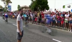 Cyclisme - Un hélicoptère provoque la chute de Julien Duval sur La Vuelta