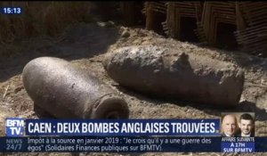 Deux bombes anglaises de la seconde guerre mondiale trouvées à Caen