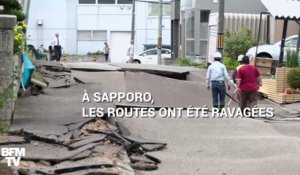 Routes crevassées, maisons penchées… L’île d’Hokkaido défigurée après le séisme