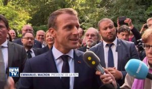 Loto du patrimoine: à Bougival, Emmanuel Macron salue "la mission portée" par Stéphane Bern