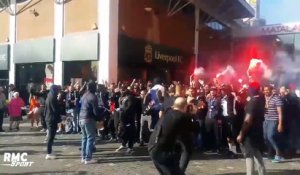 Les fans du PSG ont mis l'ambiance dans les rues de Liverpool