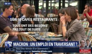 "Vous allez à Montparnasse, vous faites tous les cafés et les restaurants...", trouve-t-on vraiment un emploi en traversant la rue ?