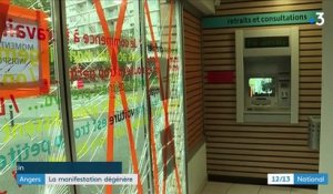 Angers : quatre banques saccagées après une manifestation