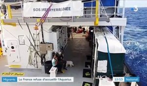 Migrants : la France refuse d'accueillir l'"Aquarius"