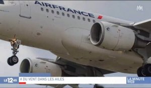 Un avion Air France met plus de 15 minutes à réussir son atterrissage à cause du vent - Regardez