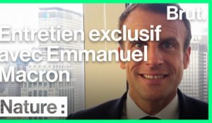 Interview Brut : Emmanuel Macron vante sa politique en matière d'écologie