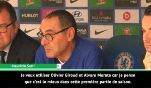 7e j. - Sarri sur la disette de Giroud : ''Tant qu'Hazard marquera des buts...''