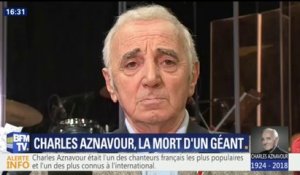 Charles Aznavour "avait la précision de la rime, la précision du mot", rend hommage Michel Sardou