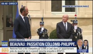 Passation de pouvoir: Édouard Philippe remercie Gérard Collomb et son "caractère direct de l'expression"