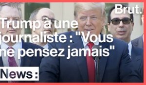 Donald Trump à une journaliste : "Vous ne pensez jamais"