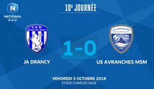 J10 : JA Drancy - Avranches MSM (1-0), le résumé
