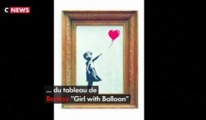 Une oeuvre de Banksy vendue aux enchères s'autodétruit